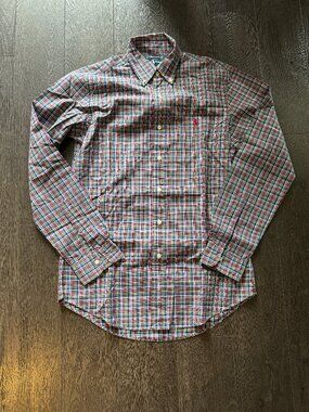 RALPH LAUREN CHECKERED BUTTON UP SIZE SMALL PREOWNED